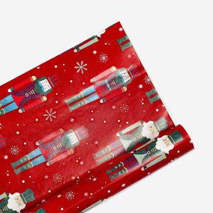Flying Tiger Copenhagen 400 cm Nutcracker wrapping paper for office gift wrapping, featuring festive holiday design.