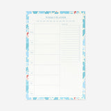 A5 blue weekly planner pad
