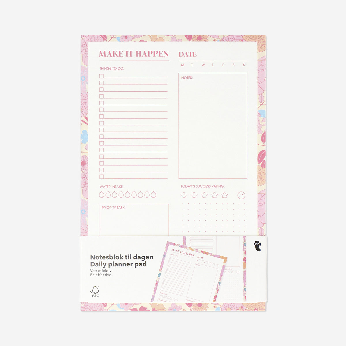 A5 pink daily planner pad - Flying Tiger Copenhagen