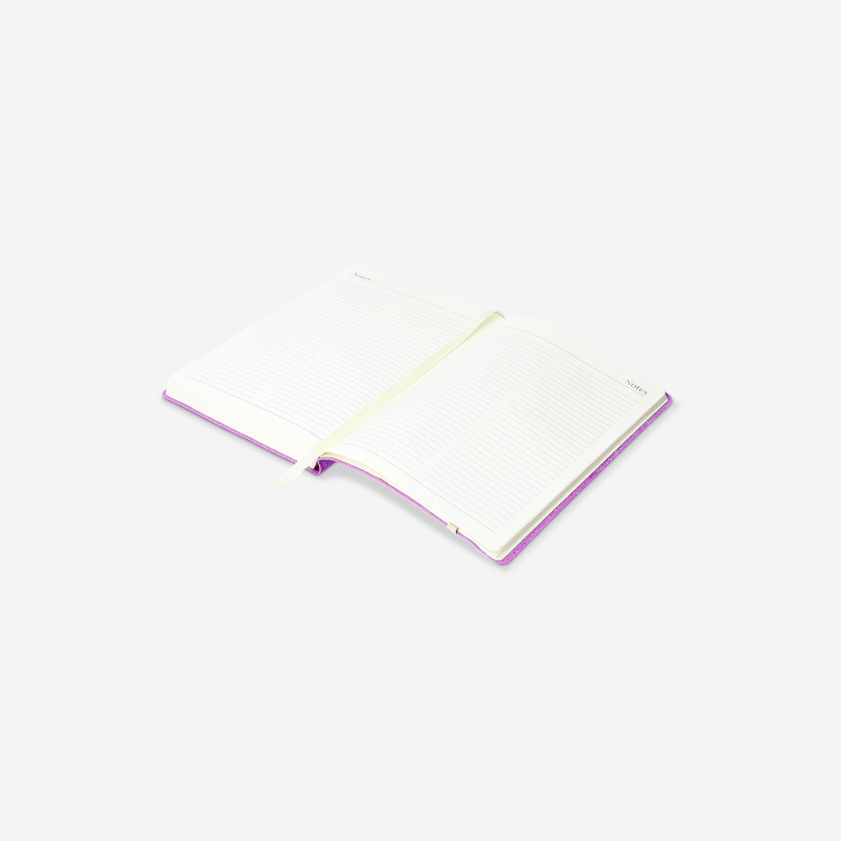 A5 purple daily diary 2026 by Flying Tiger Copenhagen, open to show pages, with a soft purple cover and office use design.