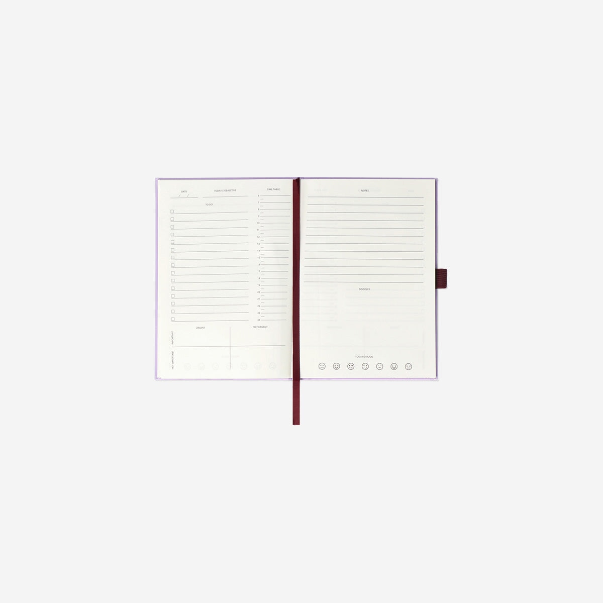 A5 Purple personal planner - Undated Office Flying Tiger Copenhagen 