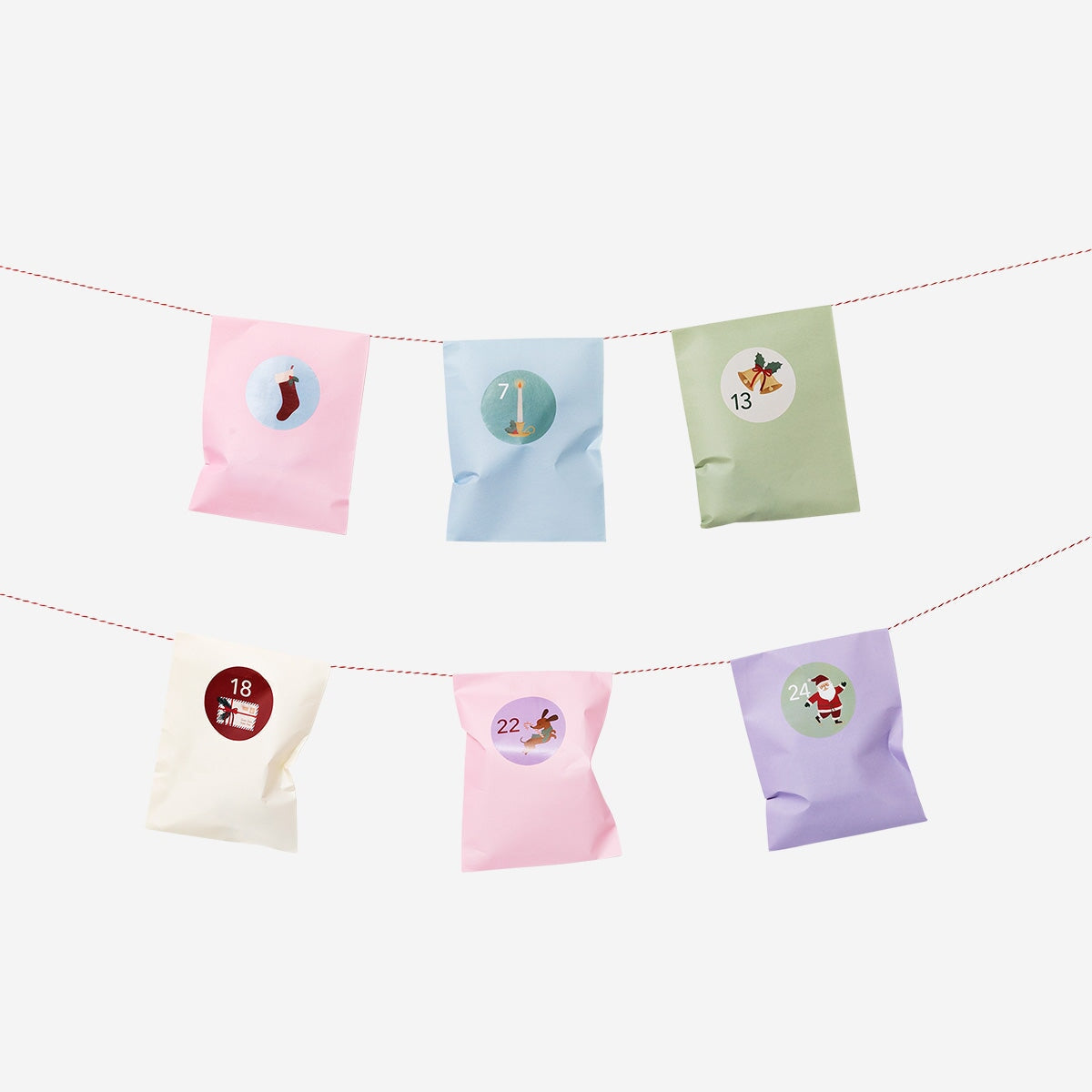 Advent gift bags with number stickers - 24 pcs Office Flying Tiger Copenhagen 