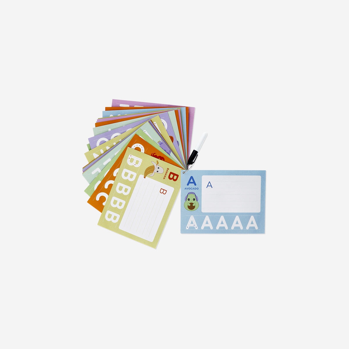 Alphabet cards with marker - English Office Flying Tiger Copenhagen 