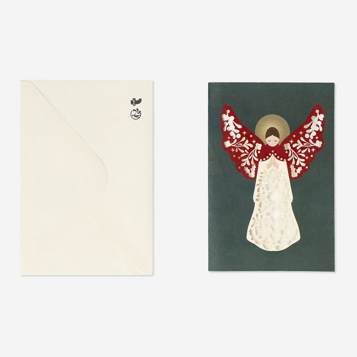 Flying Tiger Copenhagen office angel greetings card featuring a festive design and holiday-themed illustration.