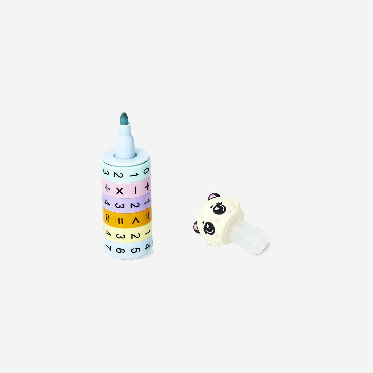 Flying Tiger Copenhagen arithmetic learning marker with cute panda design, ideal for office or classroom use.