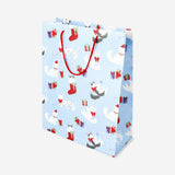 Office bag with Christmas cats from Flying Tiger Copenhagen featuring festive feline illustrations and a durable carrying design.