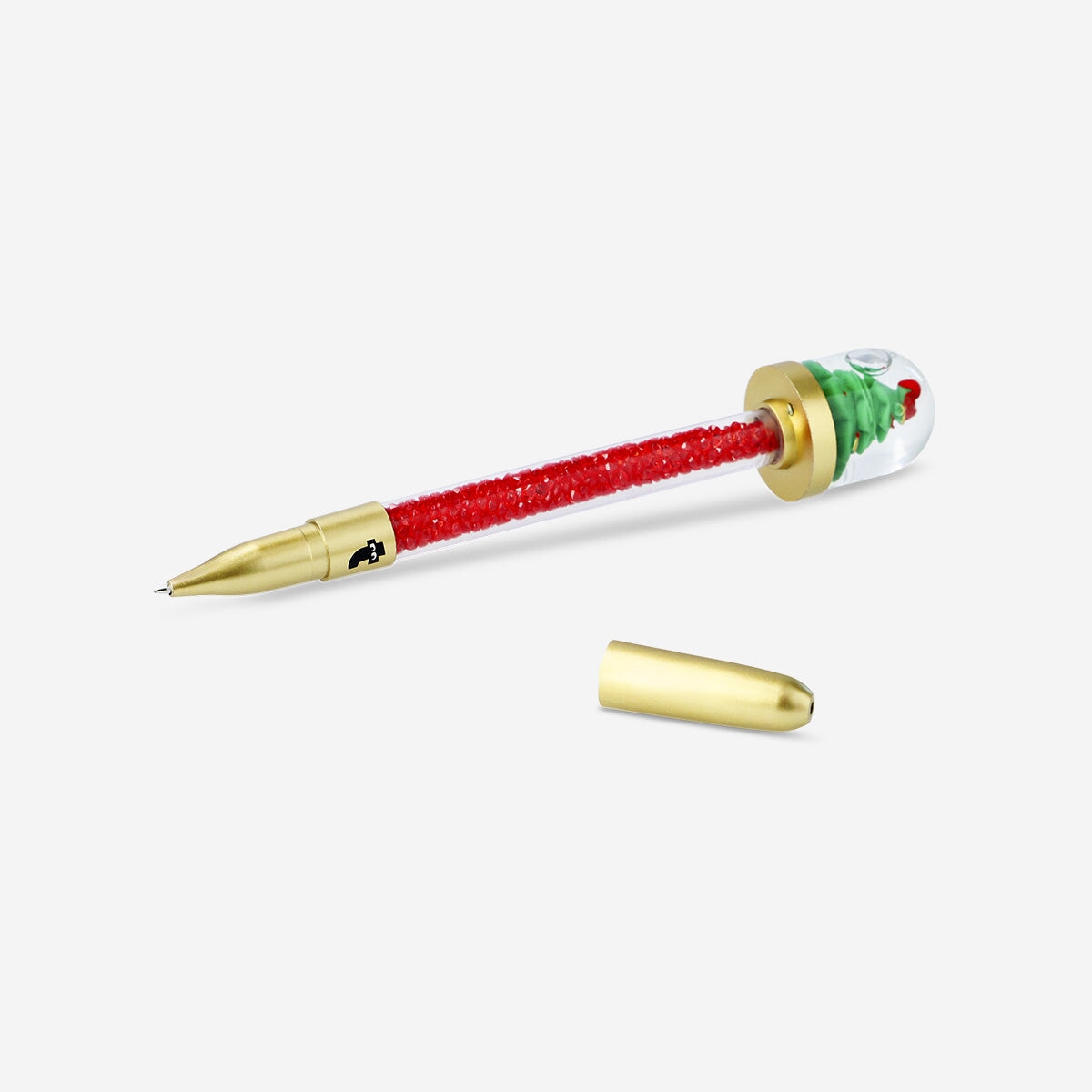 Ballpoint pen with Christmas tree in snowglobe - Black ink Office Flying Tiger Copenhagen 