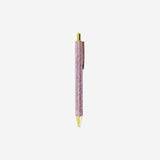 Black ink ballpoint pen with rhinestones from Flying Tiger Copenhagen, stylish office accessory with sparkling embellishments.