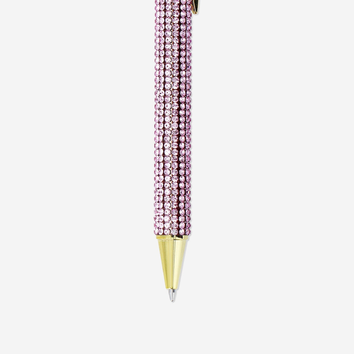 Black ink ballpoint pen with rhinestones by Flying Tiger Copenhagen, featuring a sleek office-style design.