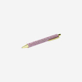 Flying Tiger Copenhagen black ink ballpoint pen with rhinestones, stylish office accessory with sparkling embellishments.