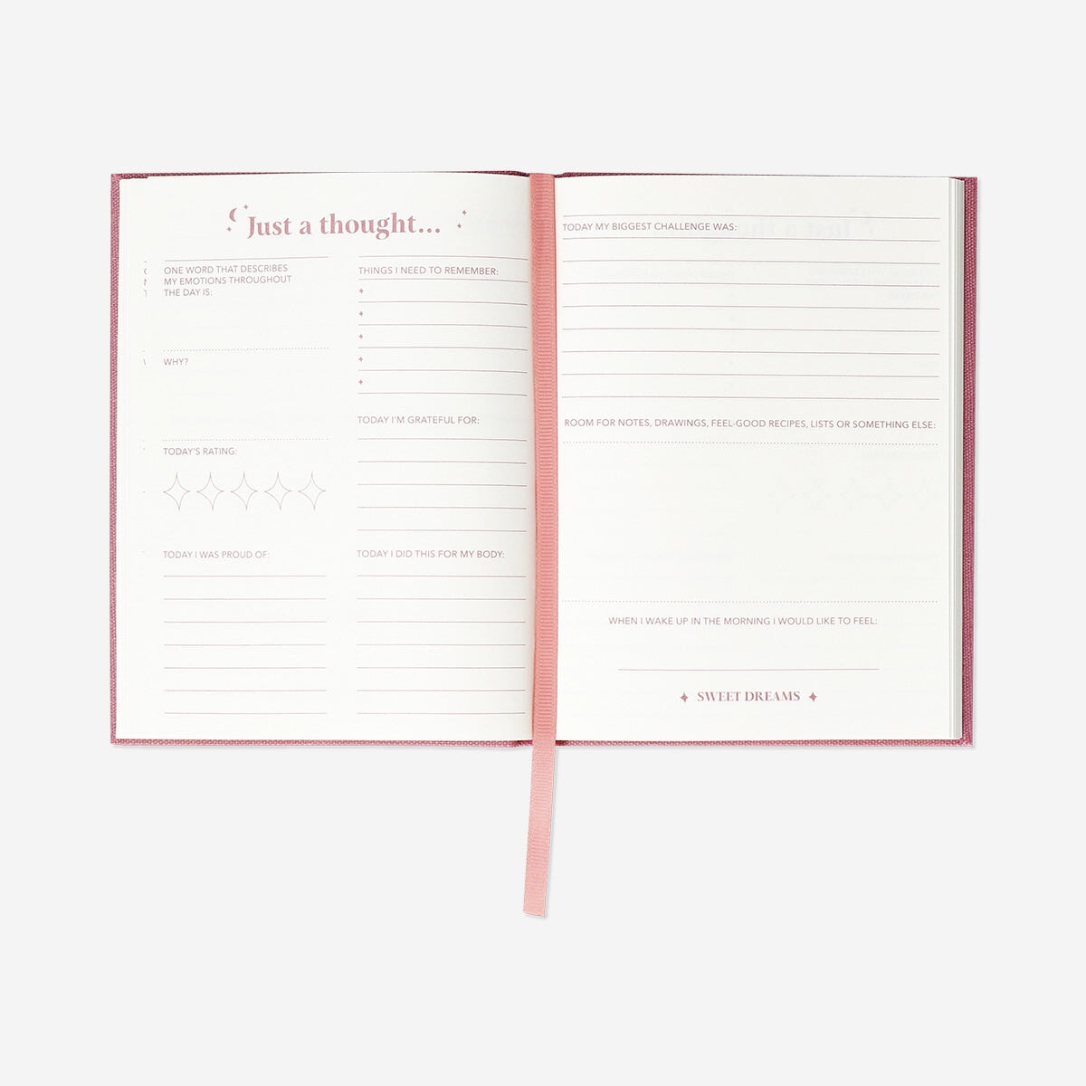 Bedtime diary with linen cover - English Office Flying Tiger Copenhagen 