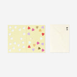 Birthday card with cut out hearts