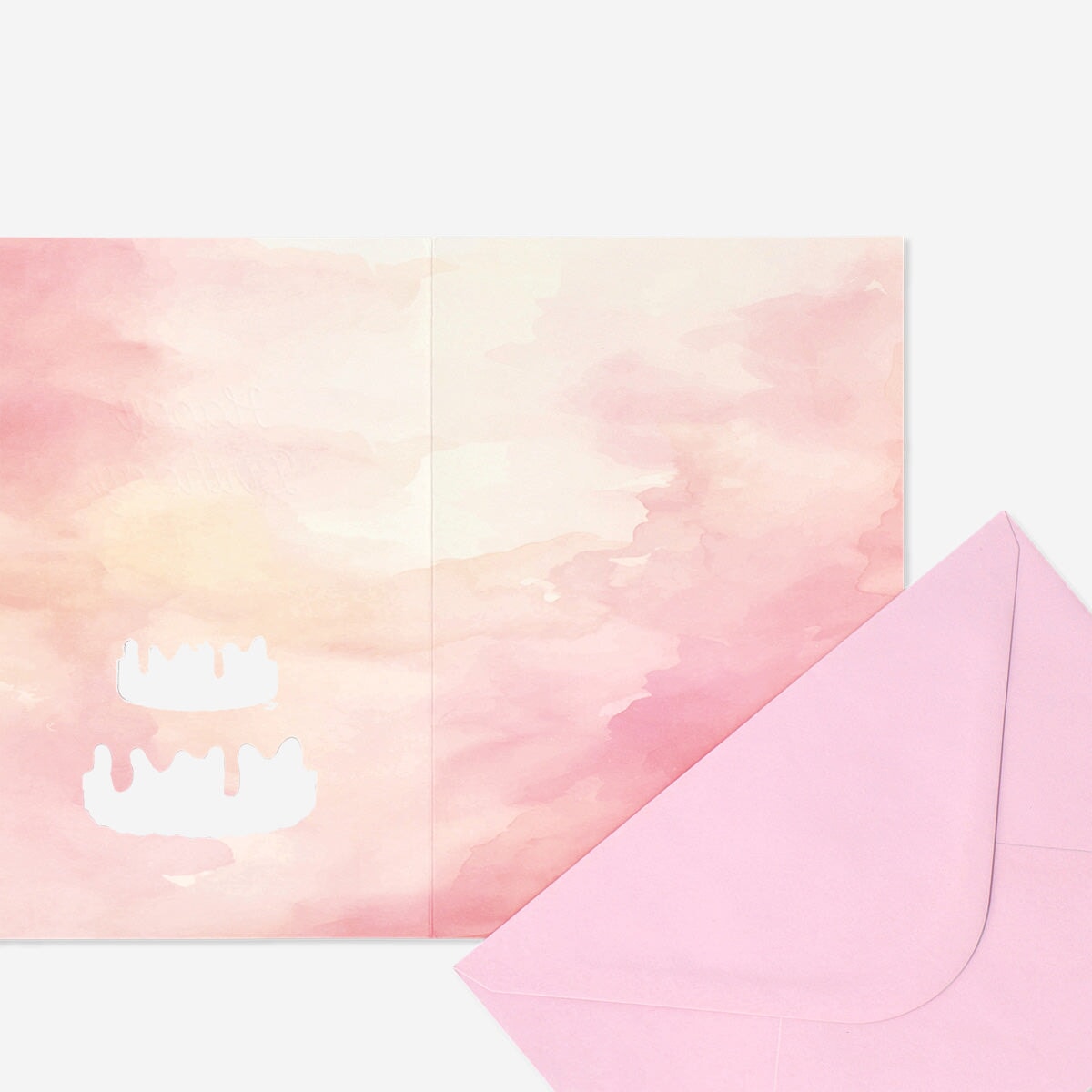 Birthday card with two tier cake office Flying Tiger Copenhagen 