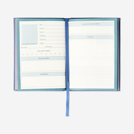 Book journal with linen cover - English