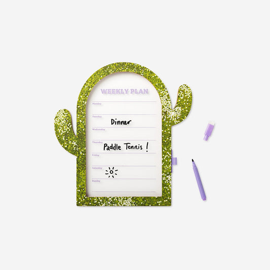 Cactus planner board with marker