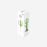 Flying Tiger Copenhagen cactus-shaped office scissors with green handles and metal blades for precise cutting.