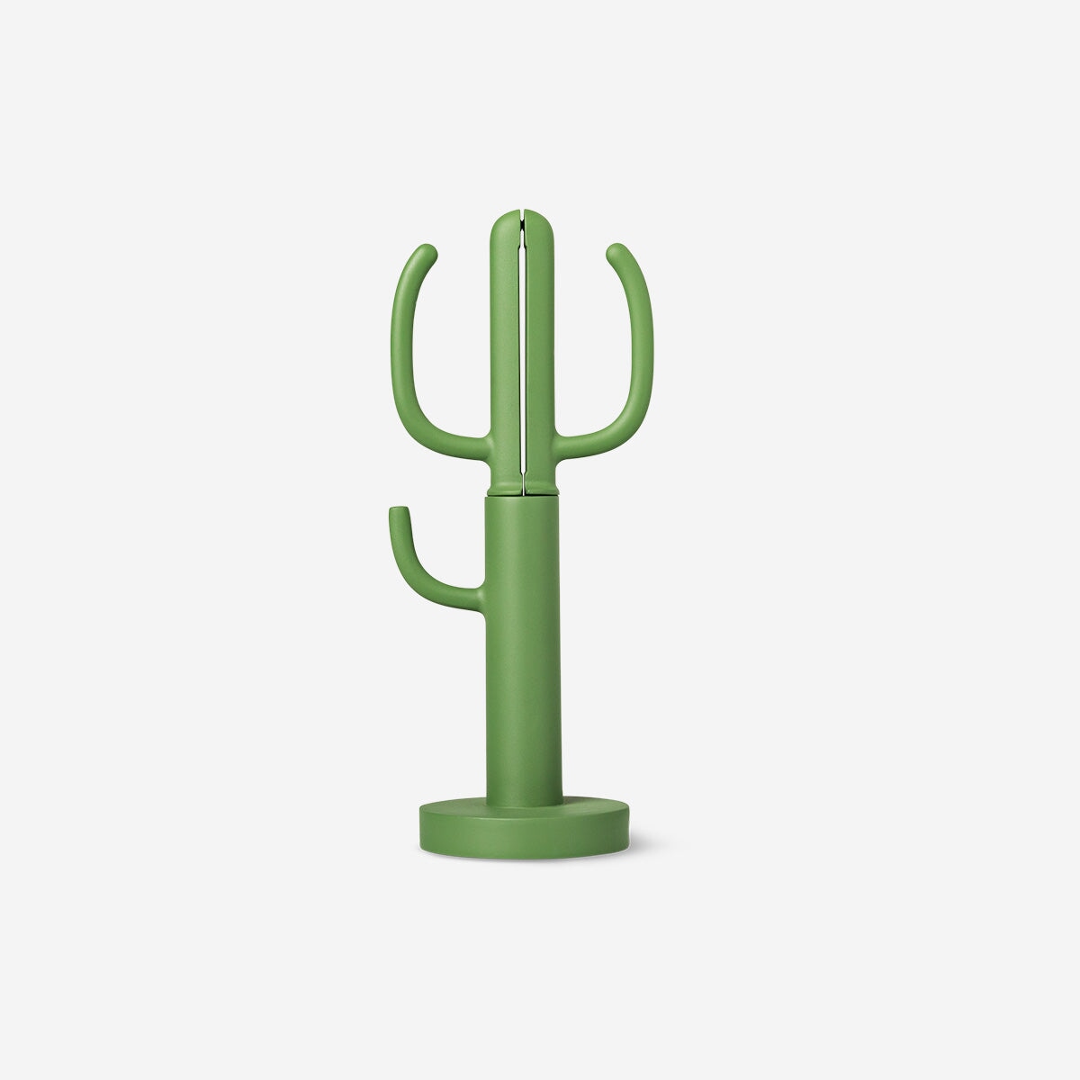 Flying Tiger Copenhagen cactus-shaped office scissors with green handles and metal blades for precise cutting.