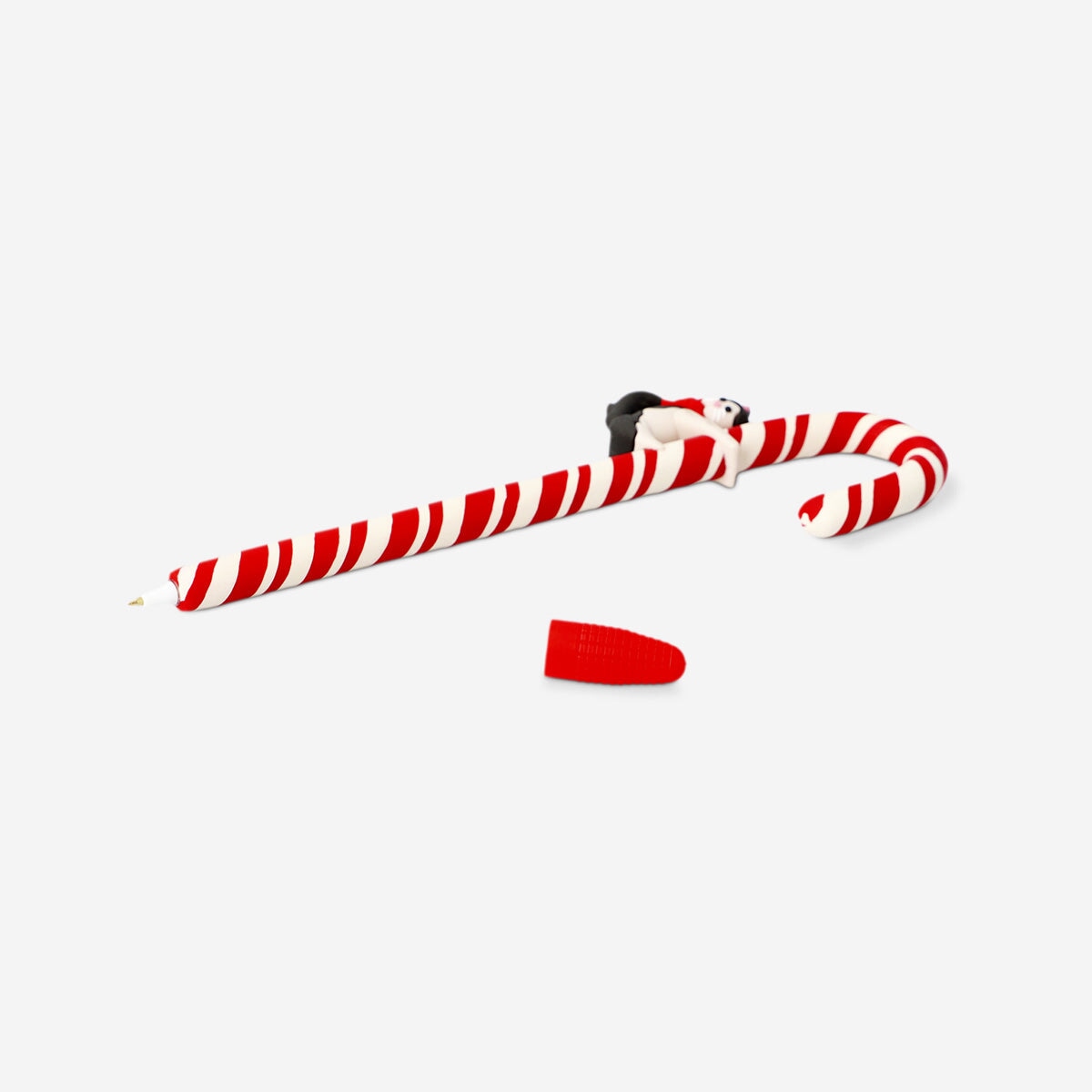 Candy cane ballpoint pen - Black ink Office Flying Tiger Copenhagen 