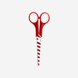 Candy cane striped scissors from Flying Tiger Copenhagen, 17 cm office scissors with red and white candy cane pattern.