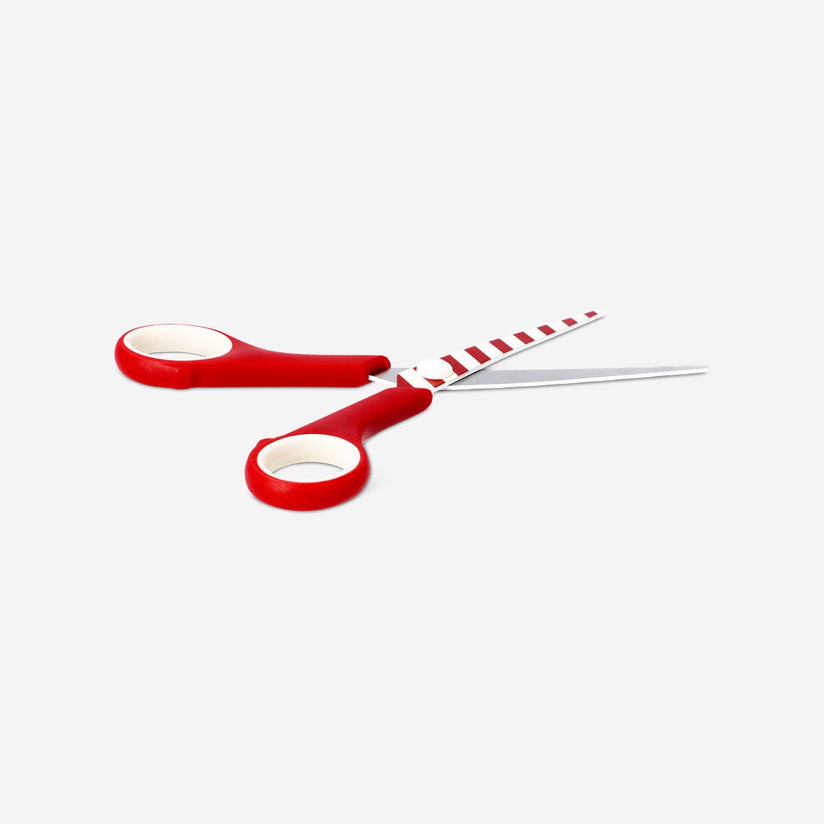 Flying Tiger Copenhagen candy cane striped office scissors, 17 cm, with red and white handle design for precise cutting.