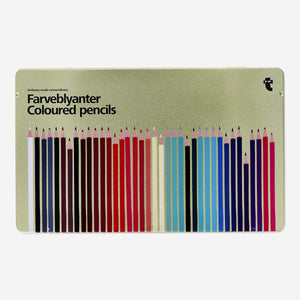 Set of 36 coloured pencils from Flying Tiger Copenhagen, ideal for office and creative projects, displayed in a neat arrangement.