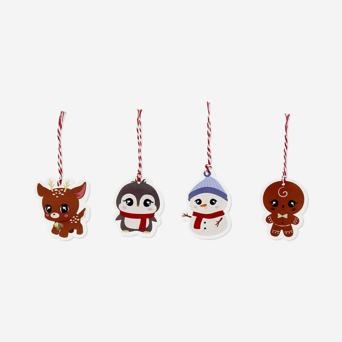 Cute Christmas characters gift tags - 4 pcs Office Flying Tiger Copenhagen 