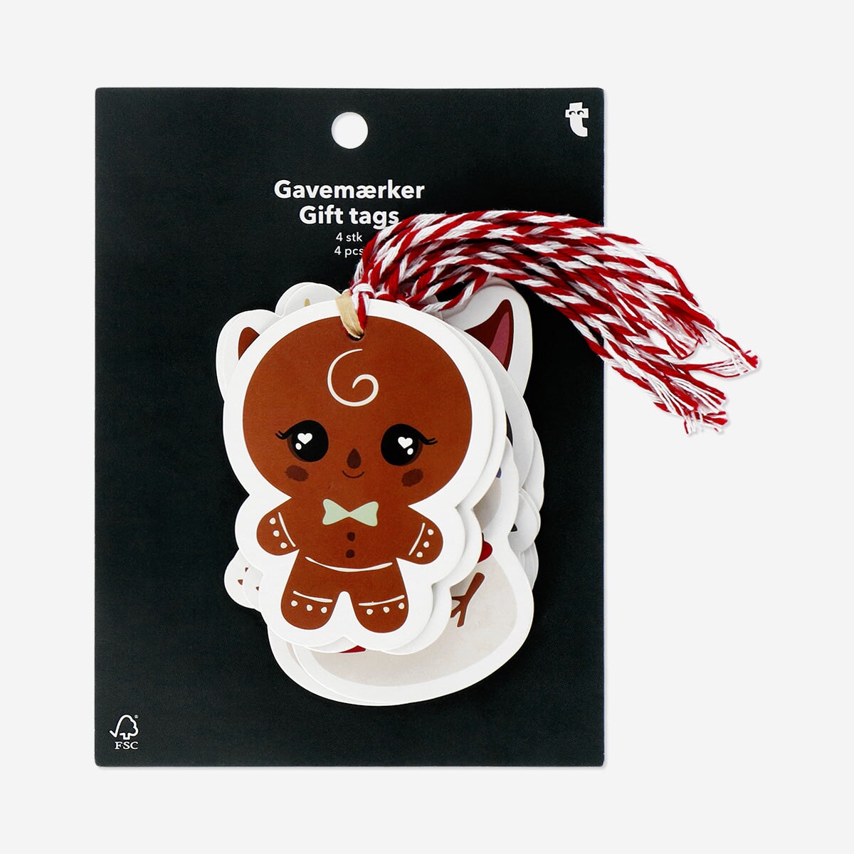 Cute Christmas characters gift tags - 4 pcs Office Flying Tiger Copenhagen 