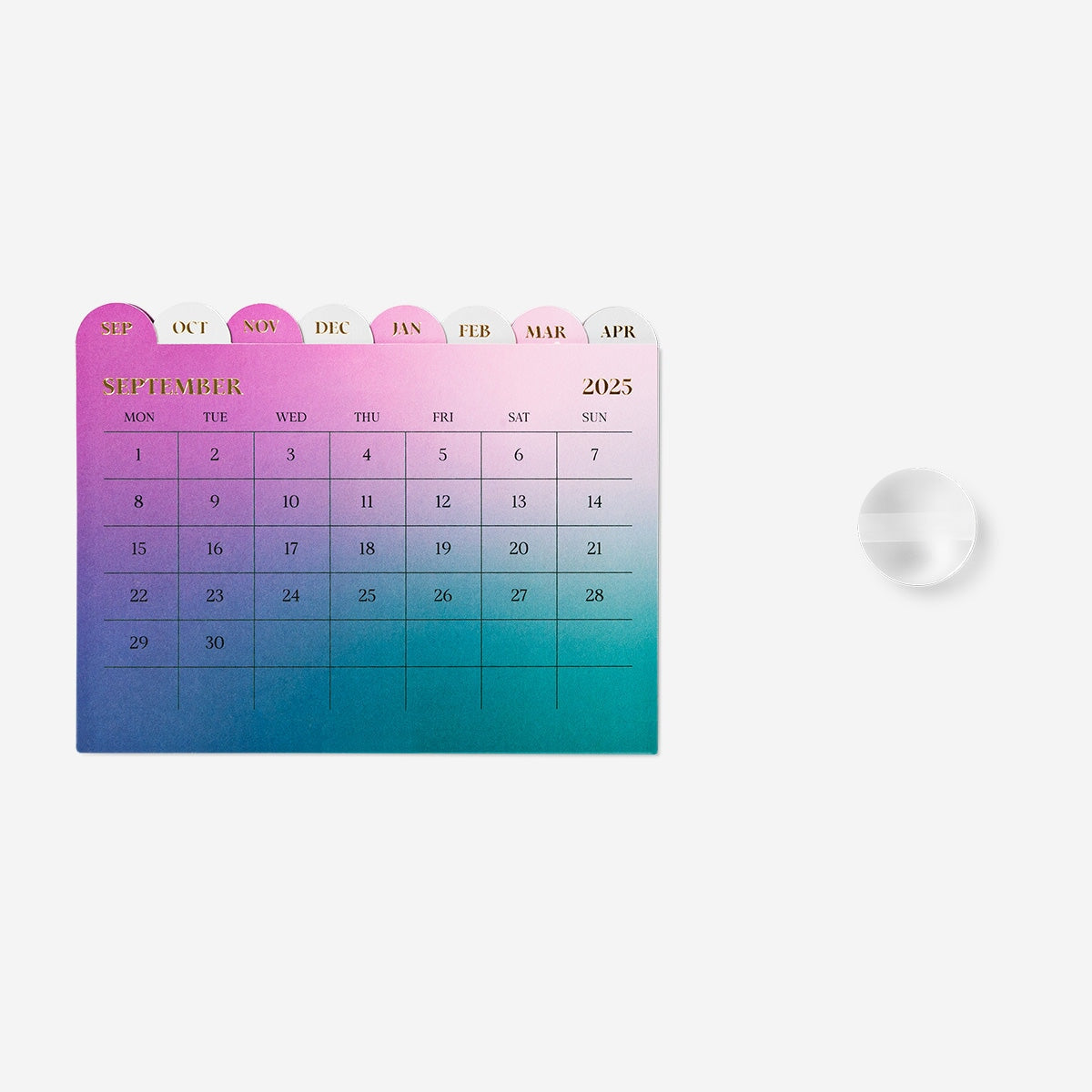 Desk calendar Sept. 2025 to 2026 - English Office Flying Tiger Copenhagen 