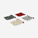 Draw string gift bags with Christmas prints - 4 pcs Office Flying Tiger Copenhagen 