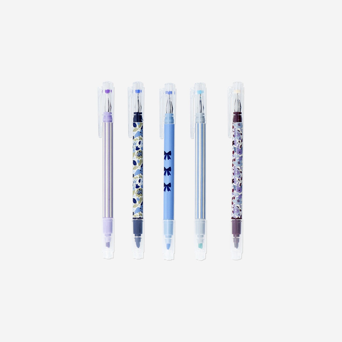 Dual tip gel ink pens and highlighters - 5 pcs Office Flying Tiger Copenhagen 