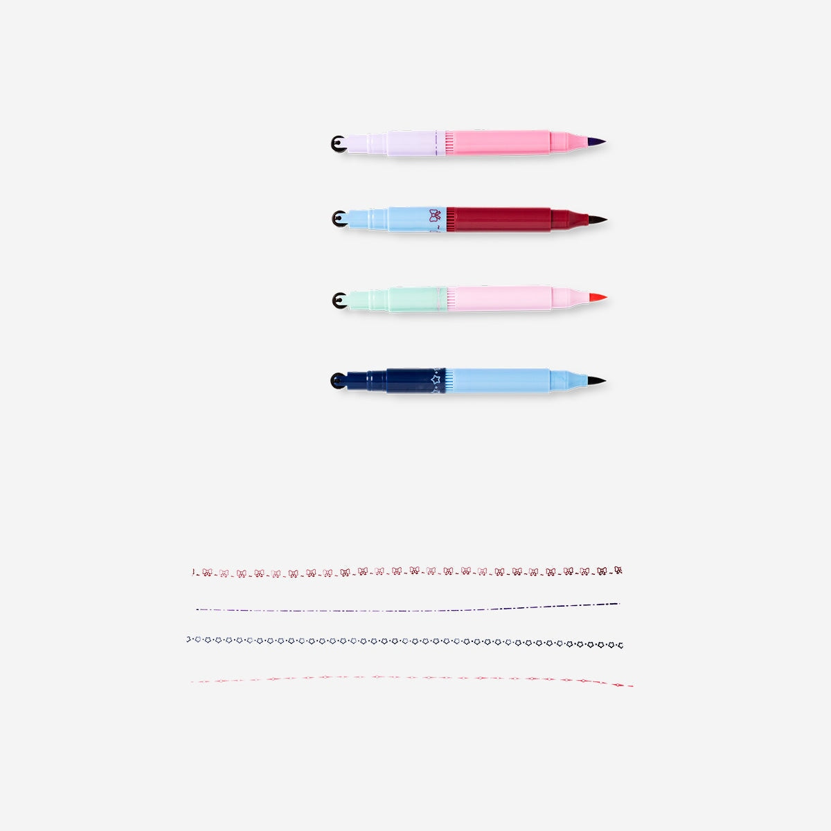 Dual tip markers with stamps - 4 pcs Office Flying Tiger Copenhagen 