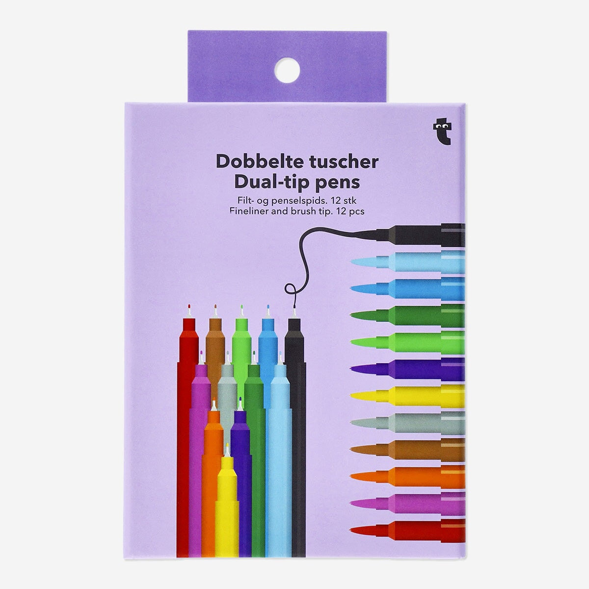 Dual-tip pens. 12 pcs Office Flying Tiger Copenhagen 