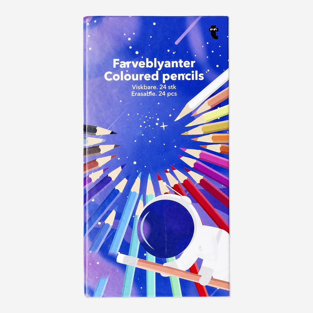 Set of 24 erasable coloured pencils for office use from Flying Tiger Copenhagen, featuring vibrant hues and easy erasing capability.