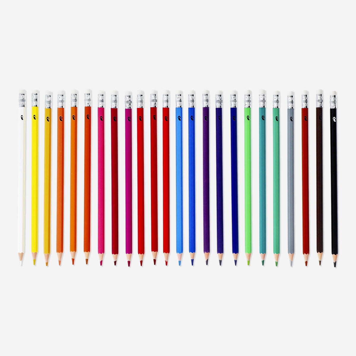 Set of 24 erasable coloured pencils from Flying Tiger Copenhagen, ideal for office and creative drawing projects.