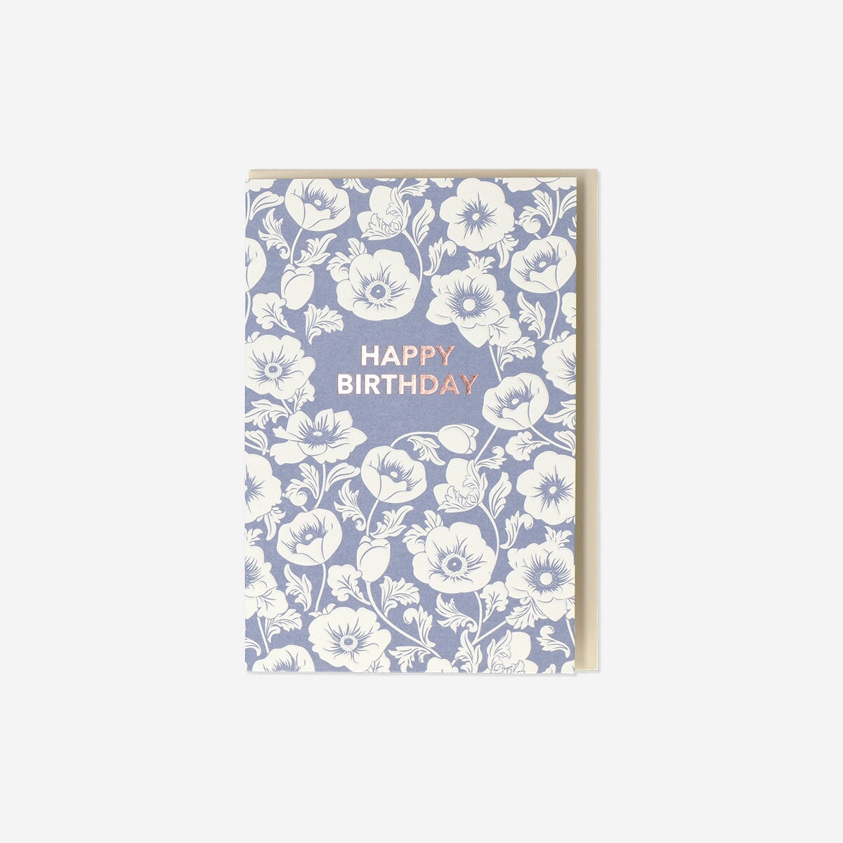 Flying Tiger Copenhagen floral birthday card with colorful flower design, suitable for greeting or office celebrations.