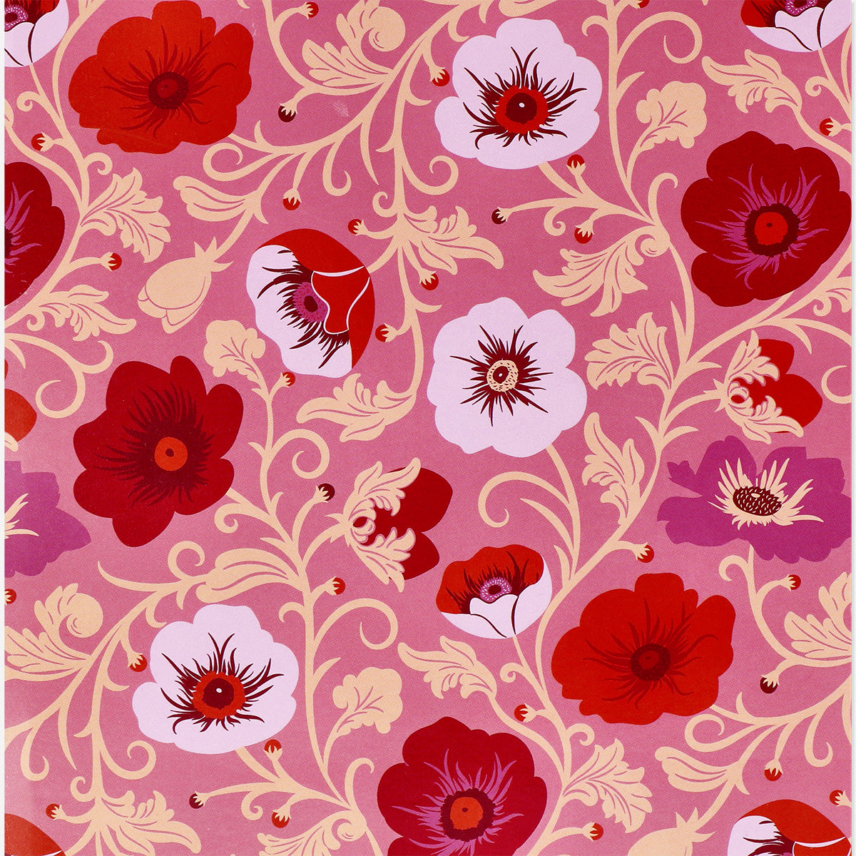 Floral gift bag with ribbon handle