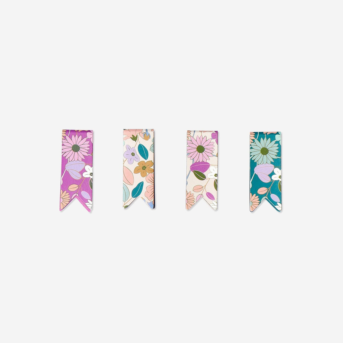 Floral magnetic bookmarks - 4 pcs office Flying Tiger Copenhagen 