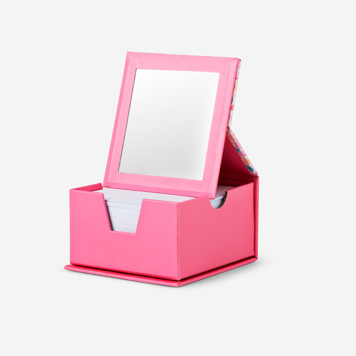 Floral memo box with mirror