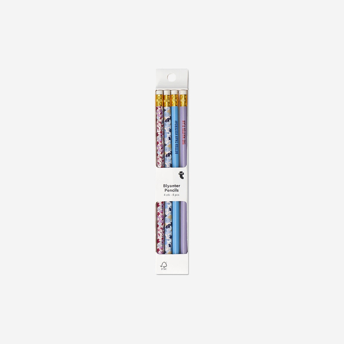 Floral pencils - 4 pcs Office Flying Tiger Copenhagen 