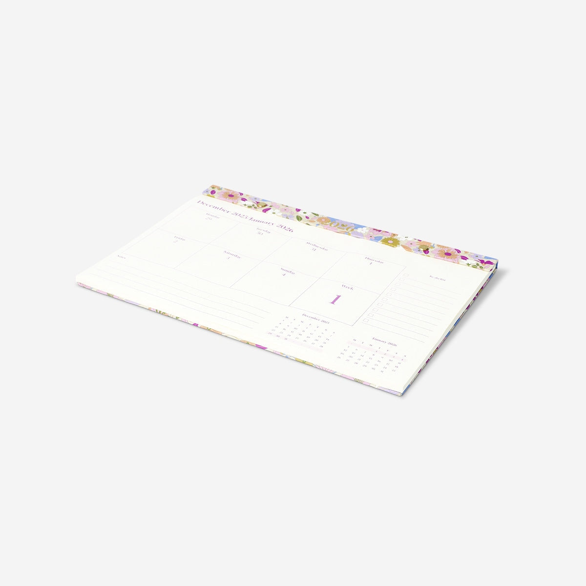 Floral weekly planner - English office Flying Tiger Copenhagen 
