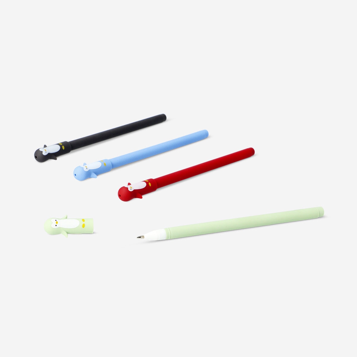Gel ink pens with penguin toppers - 4 pcs Office Flying Tiger Copenhagen 