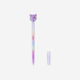 Multi coloured gel pen with cat topper office Flying Tiger Copenhagen 