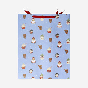 Office gift bag with Christmas icons from Flying Tiger Copenhagen featuring festive holiday-themed designs.
