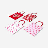 Gift bags with hearts - 4 pcs