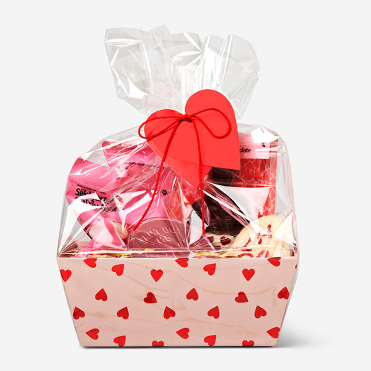 Gift basket set adorned with hearts