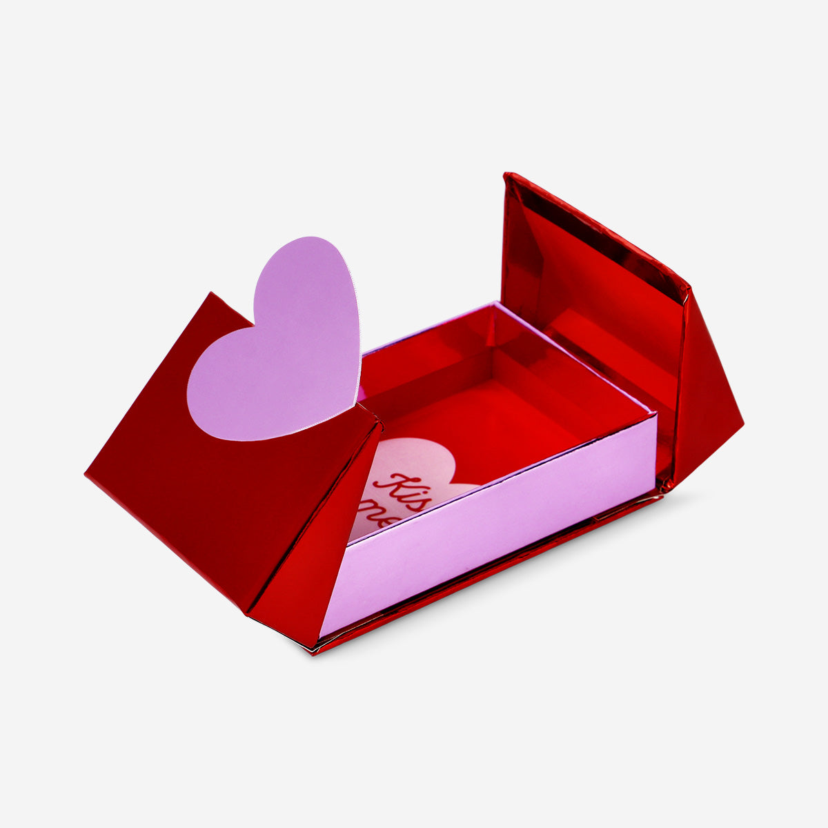 Gift card box with foil heart
