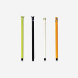 Set of 4 glow-in-the-dark erasable pens with little monster designs by Flying Tiger Copenhagen for office use.