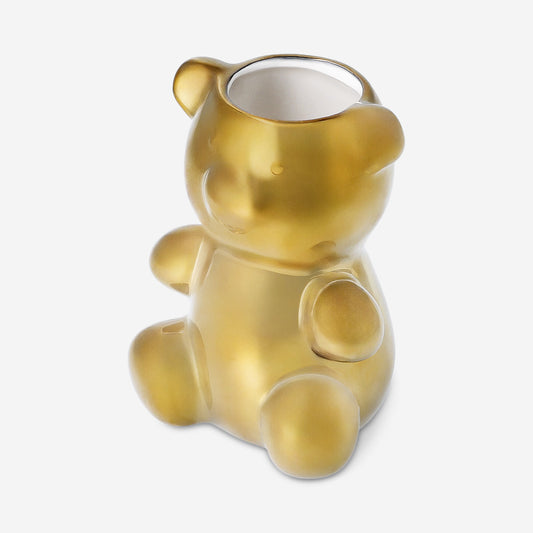 Gold bear pencil holder