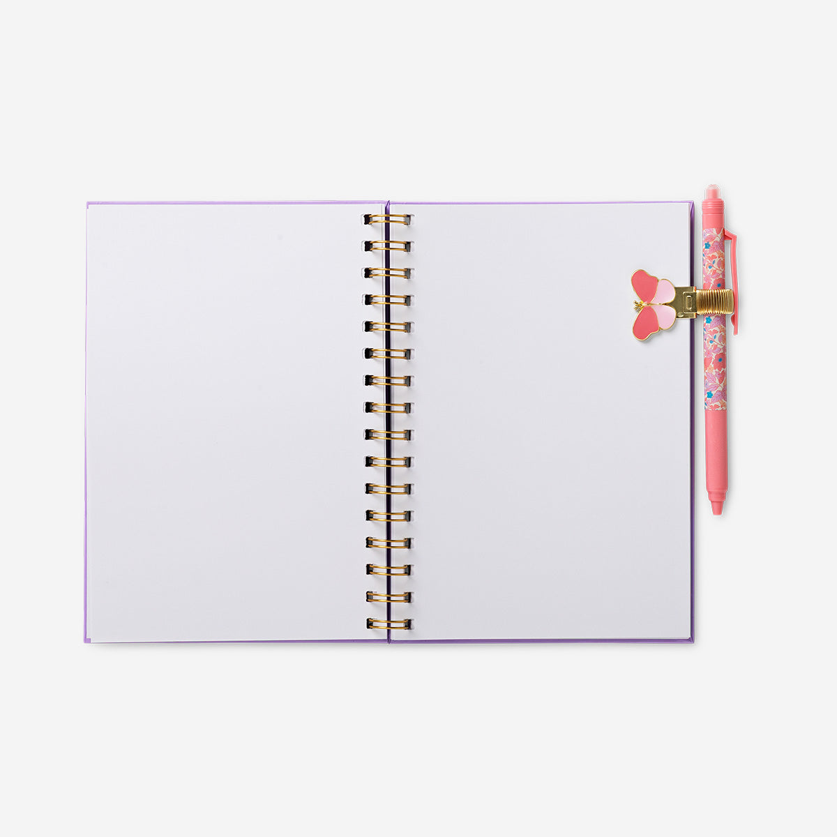 Gold pen loop with butterfly