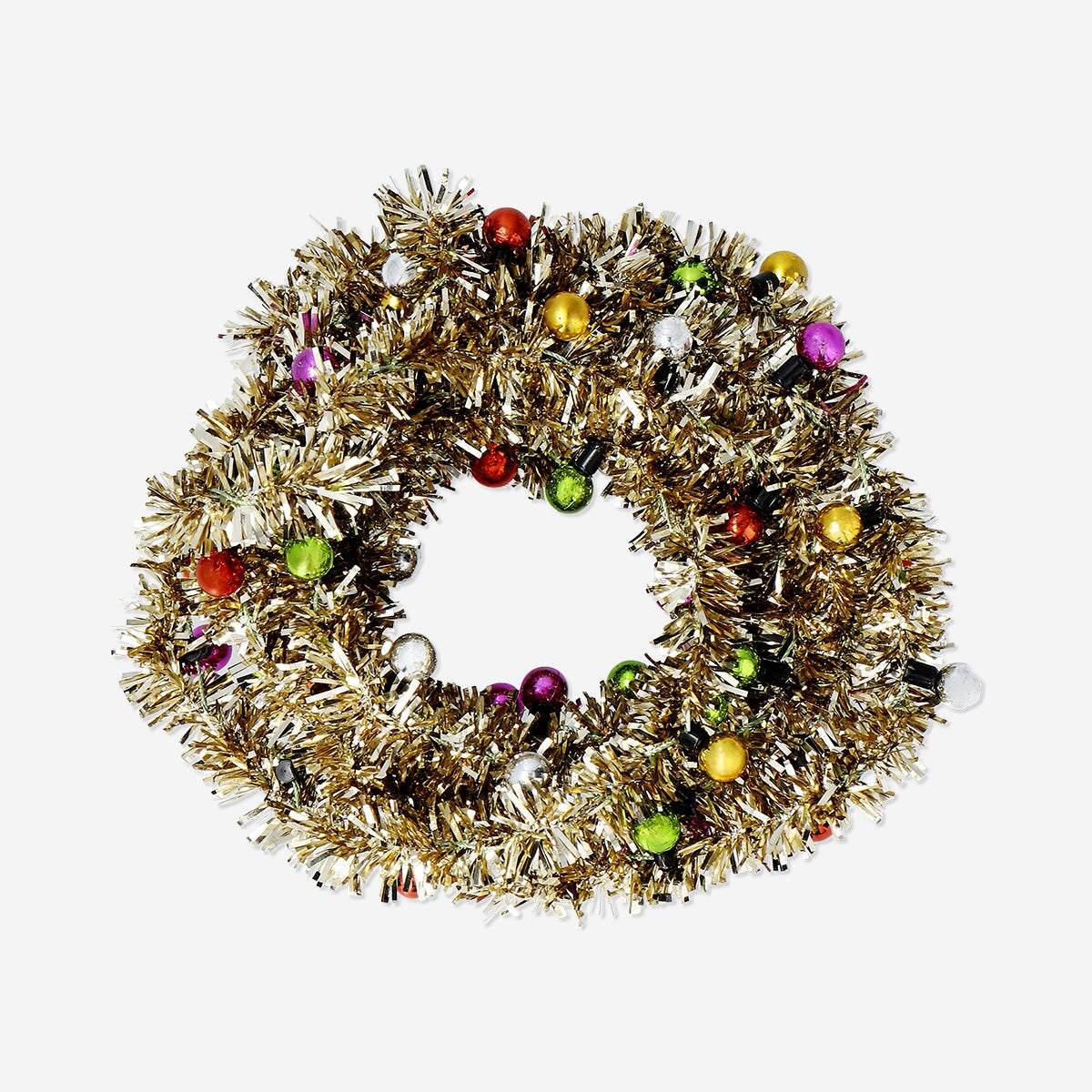 Gold tinsel ribbon with baubles - 2 m Office Flying Tiger Copenhagen 